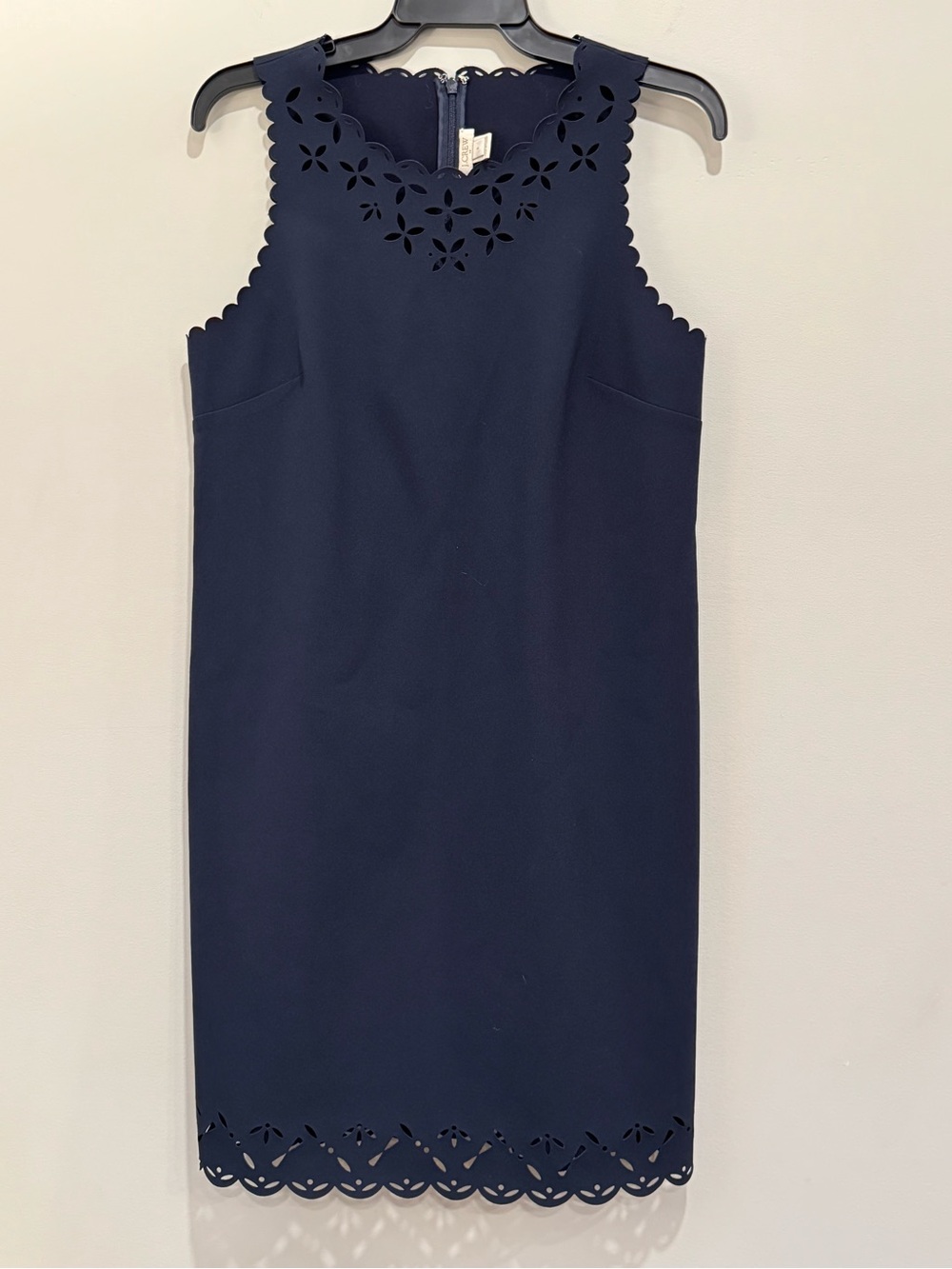 J Crew Navy Laser-Cut Shift Dress | Size 6 (EUC)